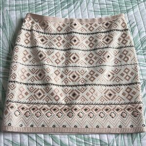 White House Black Market Cream Pencil Mini Skirt NWT